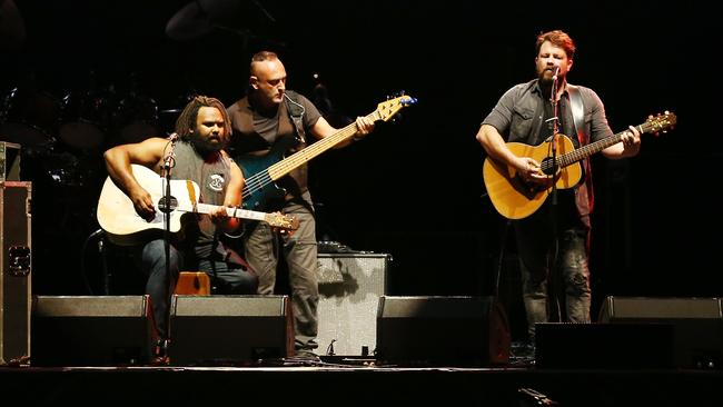 Rockhampton band Busby Marou owere the support act for Elton John in Mackay in September 2017.