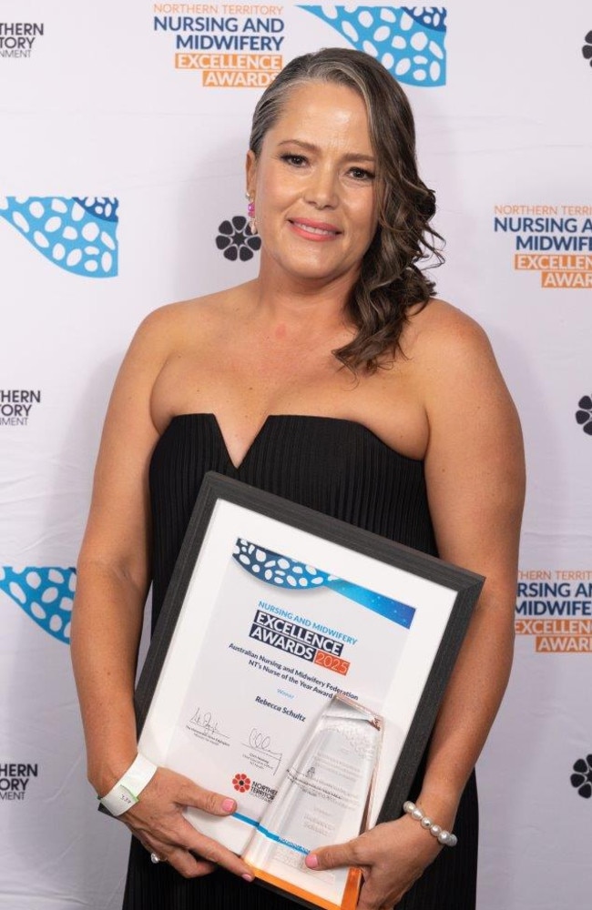 Australian Nursing and Midwifery Federation NT Nurse of the Year Rebecca Schultz. Picture: Supplied/Georgia Politis.