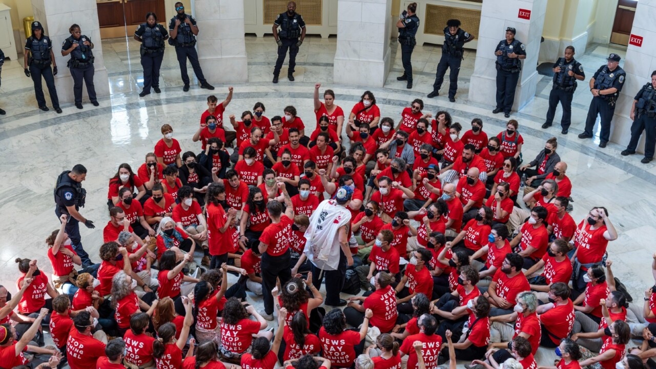 Pro-Palestine protesters hold rally at US Capitol