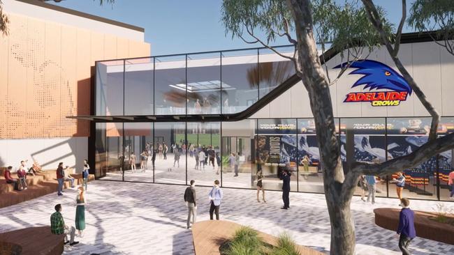 Vision of the Adelaide Football Club’s proposed new training, administration and community precinct at Thebarton Oval. Picture: City Collective