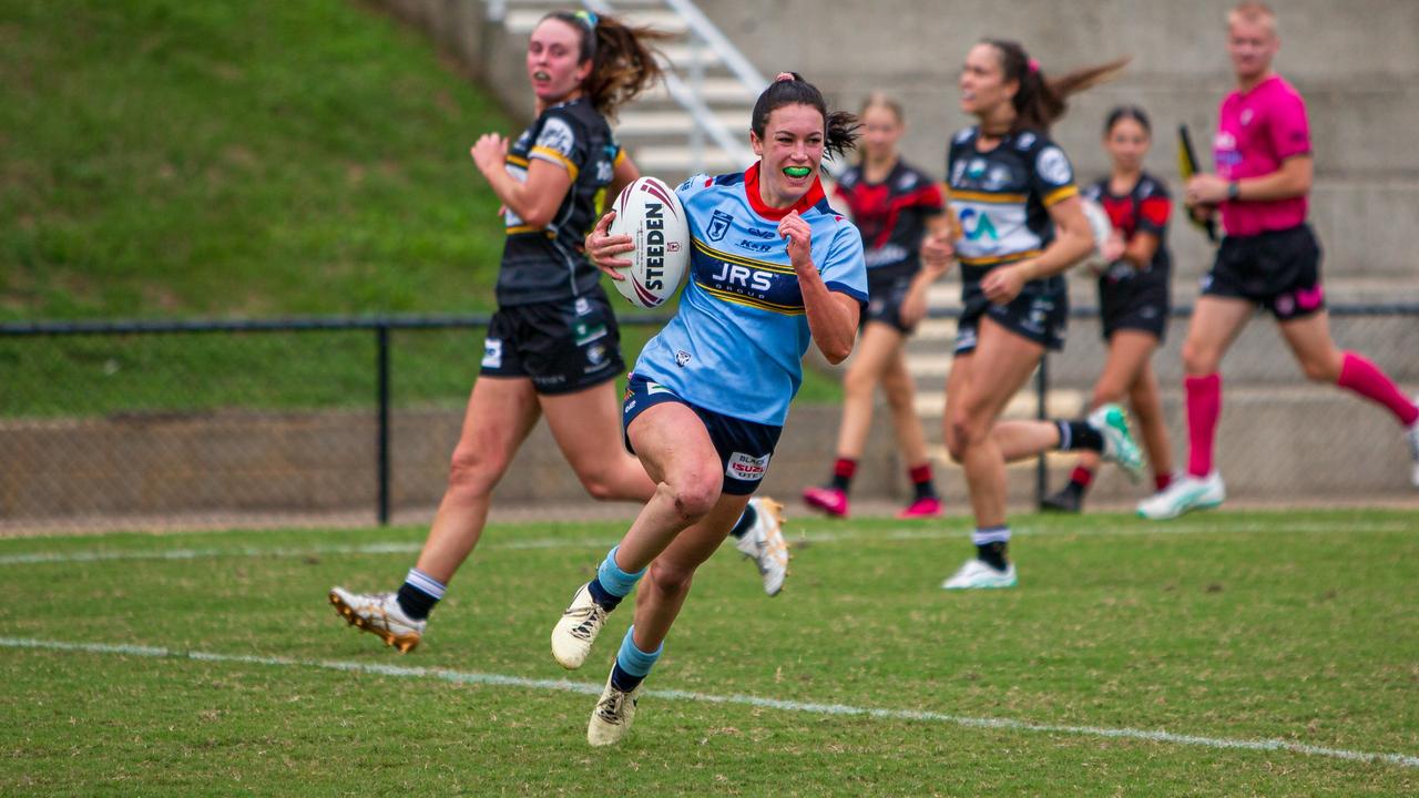 Georgia Sim scores for the Western Clydesdales against Tweed Seagulls. Picture: Benny Hassum Photography