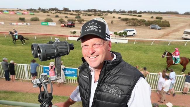 Race caller Rick McIntosh was behind the microphone at the Mt Wycheproof Cup for the 20th time on Saturday.