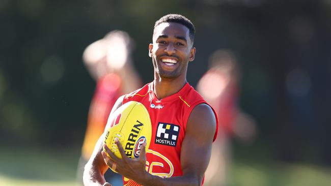 Hewago Paul Oea got a heartwarming AFL debut this season. Picture: Getty Images