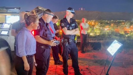 Chief Minister Lia Finocchiaro on the streets of Alice Springs.