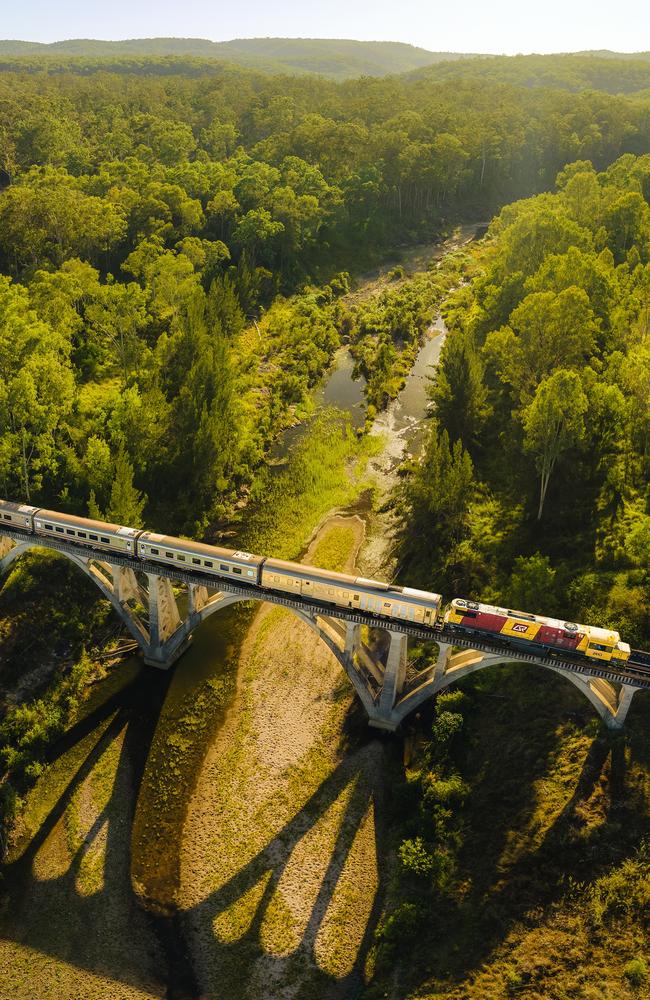 The Westlander in the Upper Lockyer as the Brisbane train heads out to Charleville.