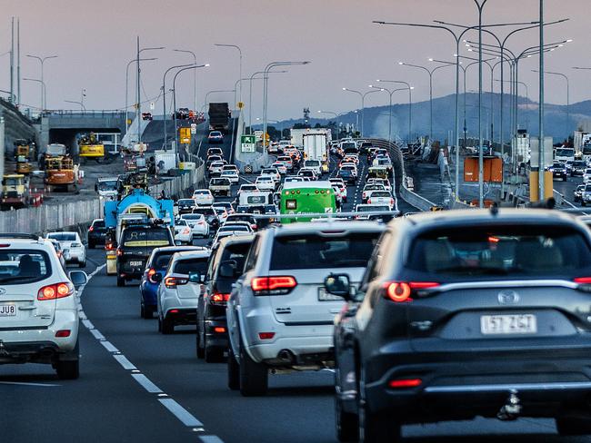 Generic M1 Pacific Motorway traffic leaving Brisbane towards the Gold Coast.Picture: Nigel Hallett