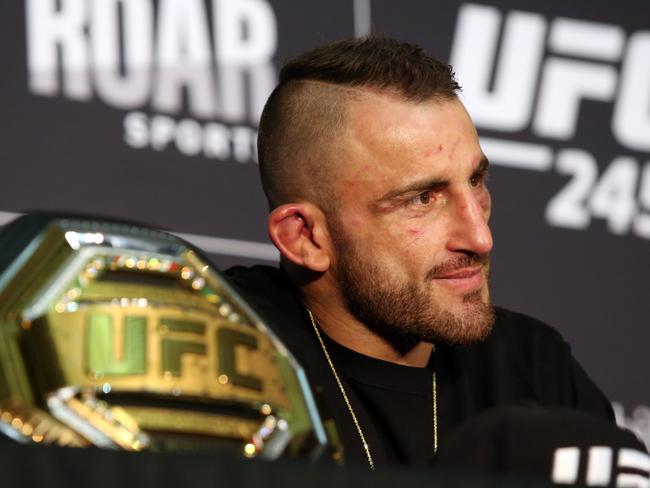 UFC featherweight titleholder Alex Volkanovski after his win at UFC 245 in Las Vegas.