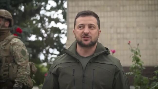 Zelensky Addresses Soldiers At Flag-Raising Ceremony In Recaptured ...