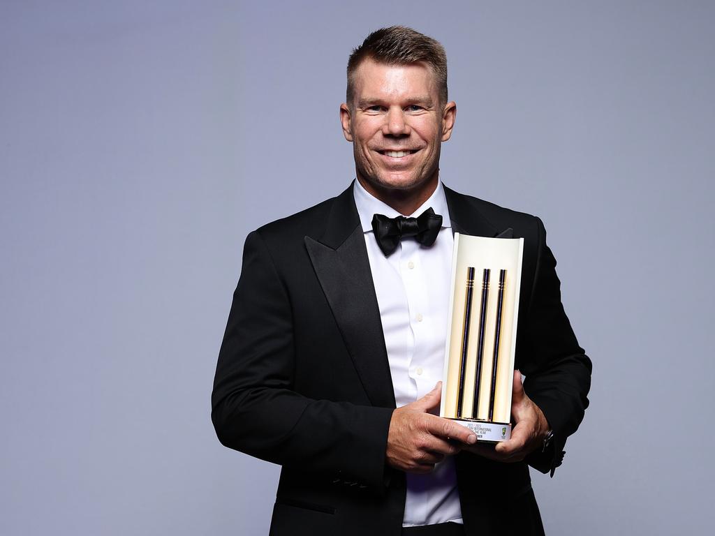 David Warner said he was ‘surprised’ to win the Men’s ODI Player of the Year. (Photo by Brendon Thorne/Getty Images)