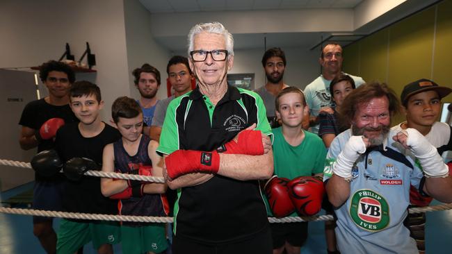 POA Nominee, Arthur Maloney 2/7/15 Arthur Maloney is 72 and has been an ametuer boxing coach for 55 years and has neen nominated for Pride of Australia inspiration medal.Pictured with his students. Photograph : Jason O'Brien