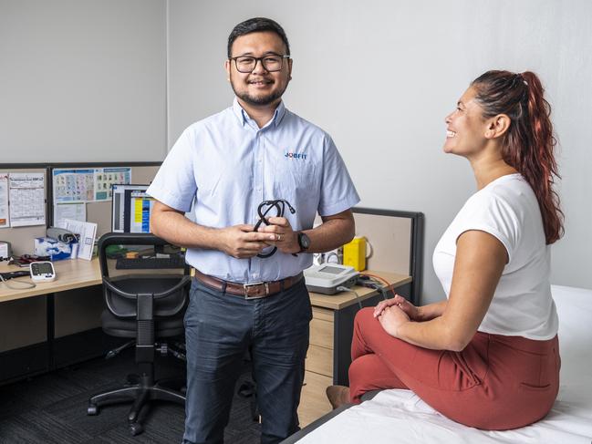 Jobfit is hiring more occupational health nurses like Jon Padilla. Picture: Darren Leigh Roberts