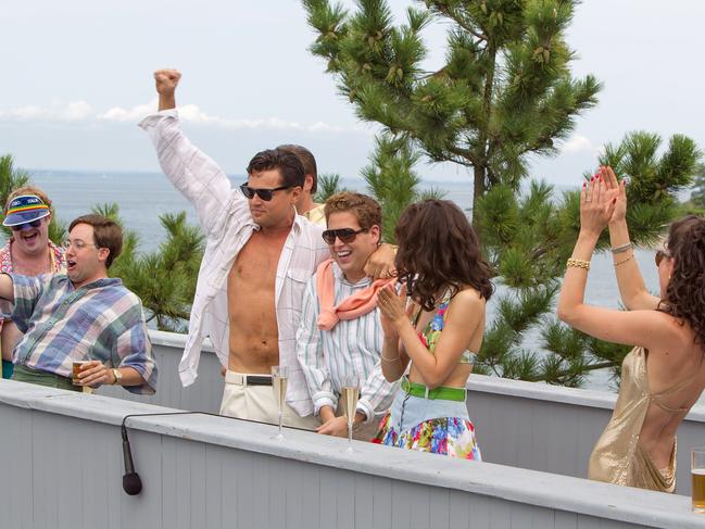 Leonardo DiCaprio and Jonah Hill in a scene from The Wolf of Wall Street. While facing up to three decades in prison, Belfort snitched — becoming a government witness supplying information against his co-workers.