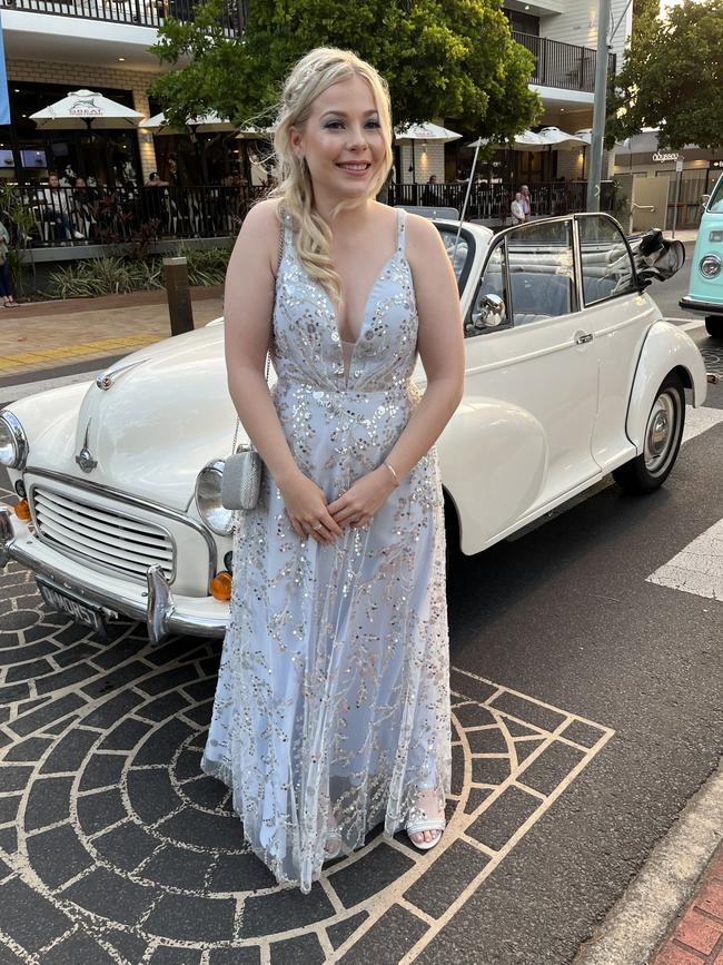 Stephanie Wright arrives at the Fraser Coast Anglican College formal.