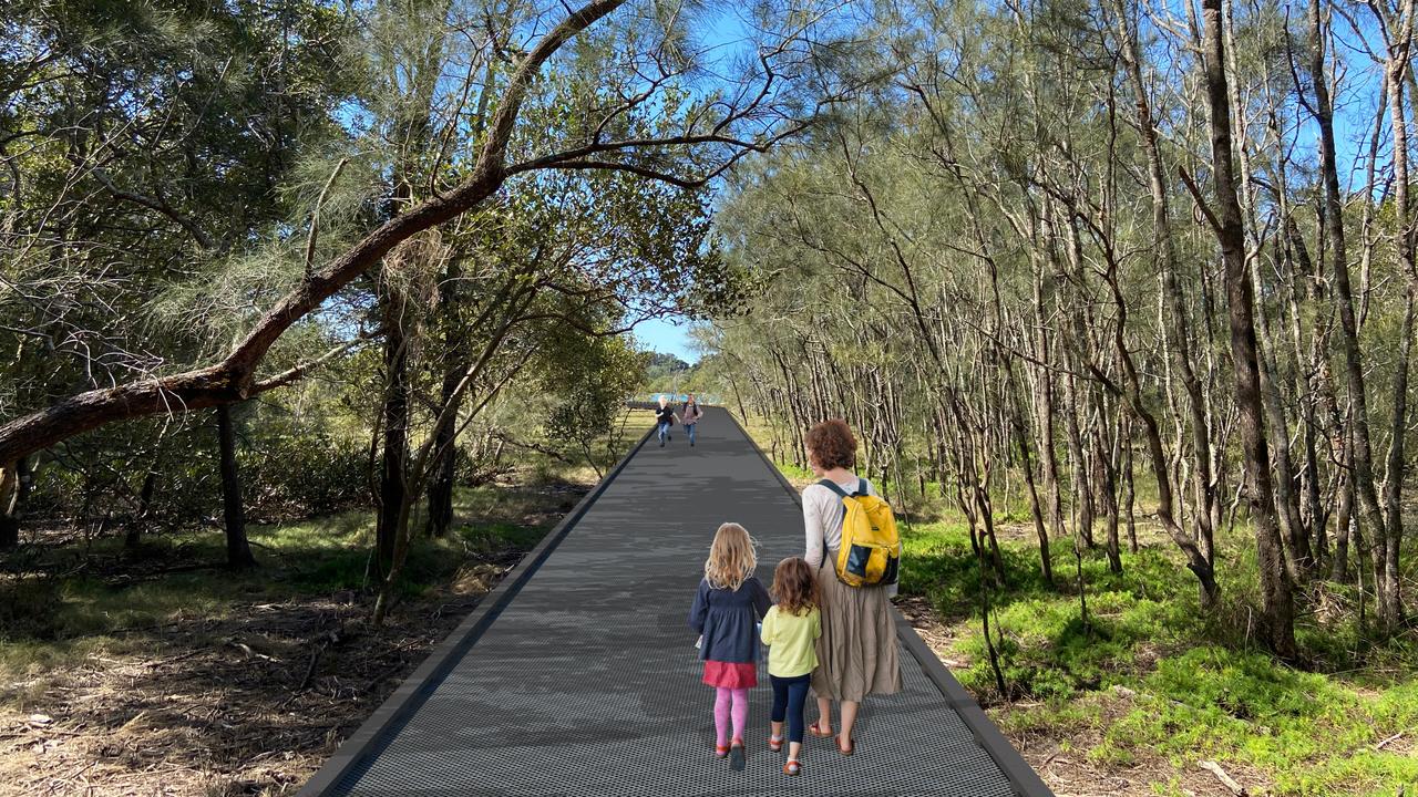 How the Beree-Badalla Reserve Boardwalk will look after it is upgraded.