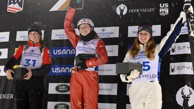 Central Coast skier Abbey Willcox, right, is making waves on the world stage. Pic: Supplied