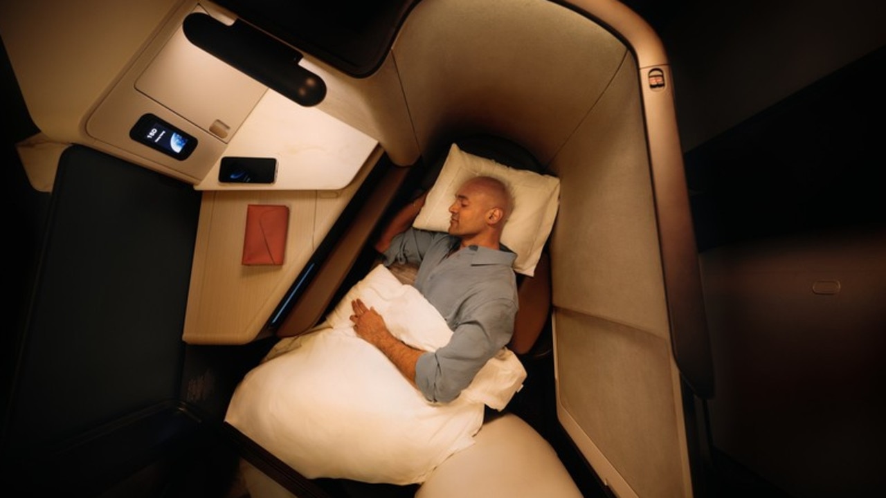 There are 45 flat-beds in business class.