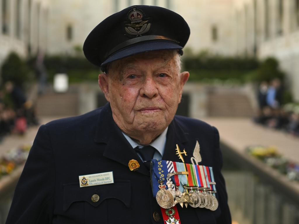 Second World War veteran Lawrence (Laurie) William Woods was part of the D-Day invastion that helped liberate Europe from the Nazis. Picture: AAP Image/Lukas Coch.