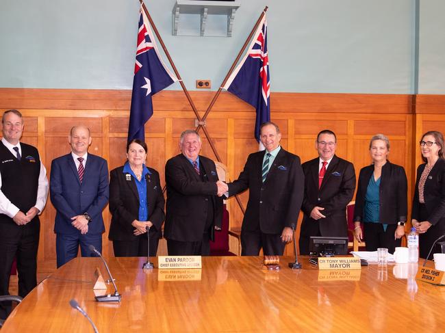 Rockhampton councillors after adopting the 2021-22 budget.