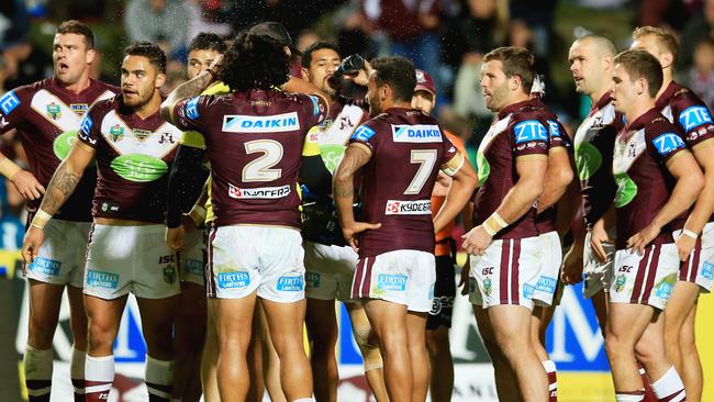 Manly slump to a fifth loss at Brookvale in 2016. pic Mark Evans