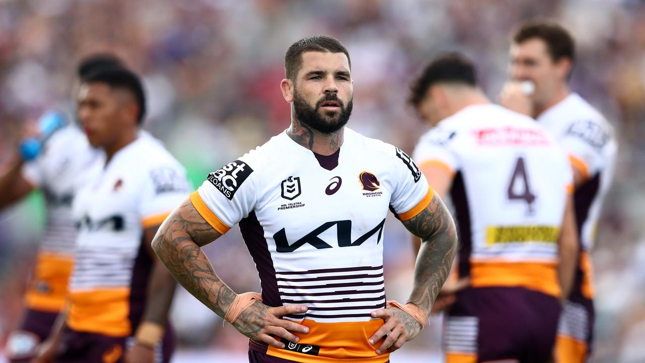 BRISBANE, AUSTRALIA - APRIL 02: Adam Reynolds of the Broncos looks on during the round four NRL match between the New Zealand Warriors and the Brisbane Broncos at Moreton Daily Stadium, on April 02, 2022, in Brisbane, Australia. (Photo by Chris Hyde/Getty Images)