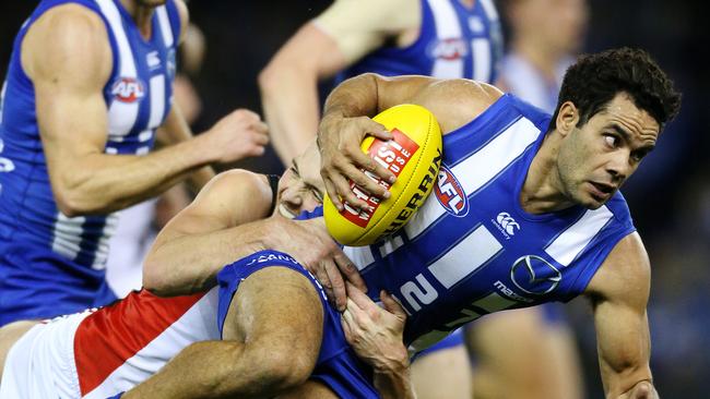 Daniel Wells has reportedly being offered a two-year deal to stay at North Melbourne. Picture: Mark Stewart