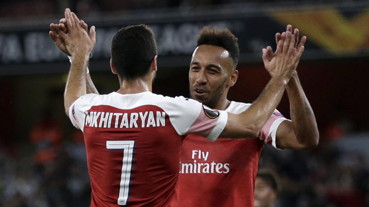 Henrikh Mkhitaryan relishing Pierre-Emerick Aubameyang partnership at  Arsenal - Eurosport