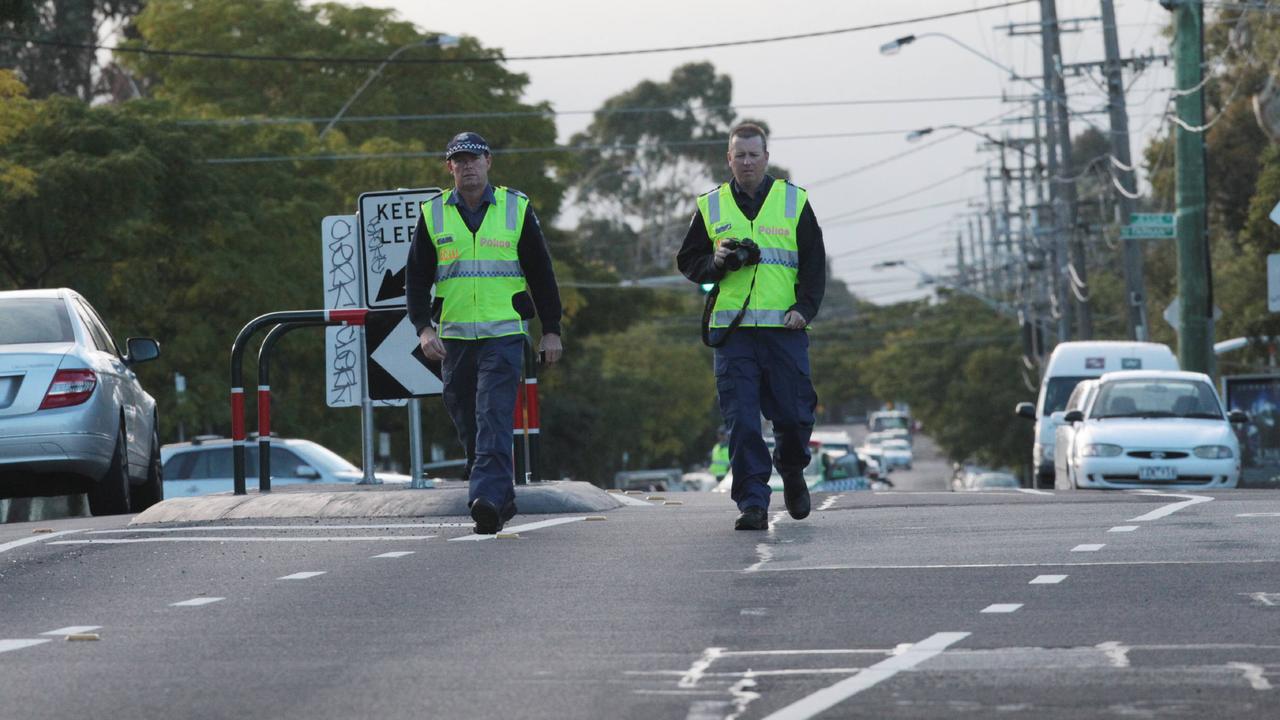 Peter Bellion at the scene of a triple fatal accident in 2012. Picture: Pinder Trevor