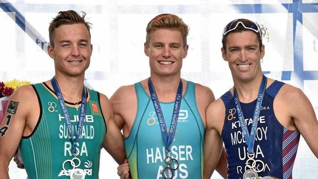 FIRST PLACE: Matt Hauser wins in Kazakhstan on Saturday. Picture: Contributed
