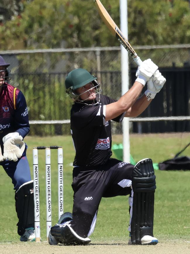 Phil Visser made 70 for North Geelong against East Belmont. Picture: Wes Cusworth.