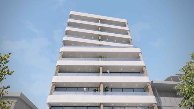 Barrio Developments are aiming to add three more levels and 13 new units to an existing six-storey apartment proposal in Glenelg. Picture: Future Urban