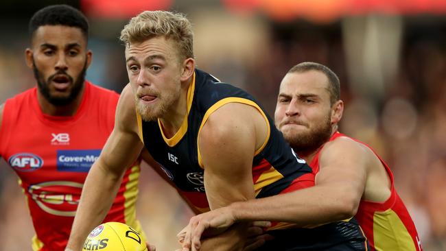 Hugh Greenwood returned to the AFL against Gold Coast last weekend. Picture: James Elsby/Getty Images