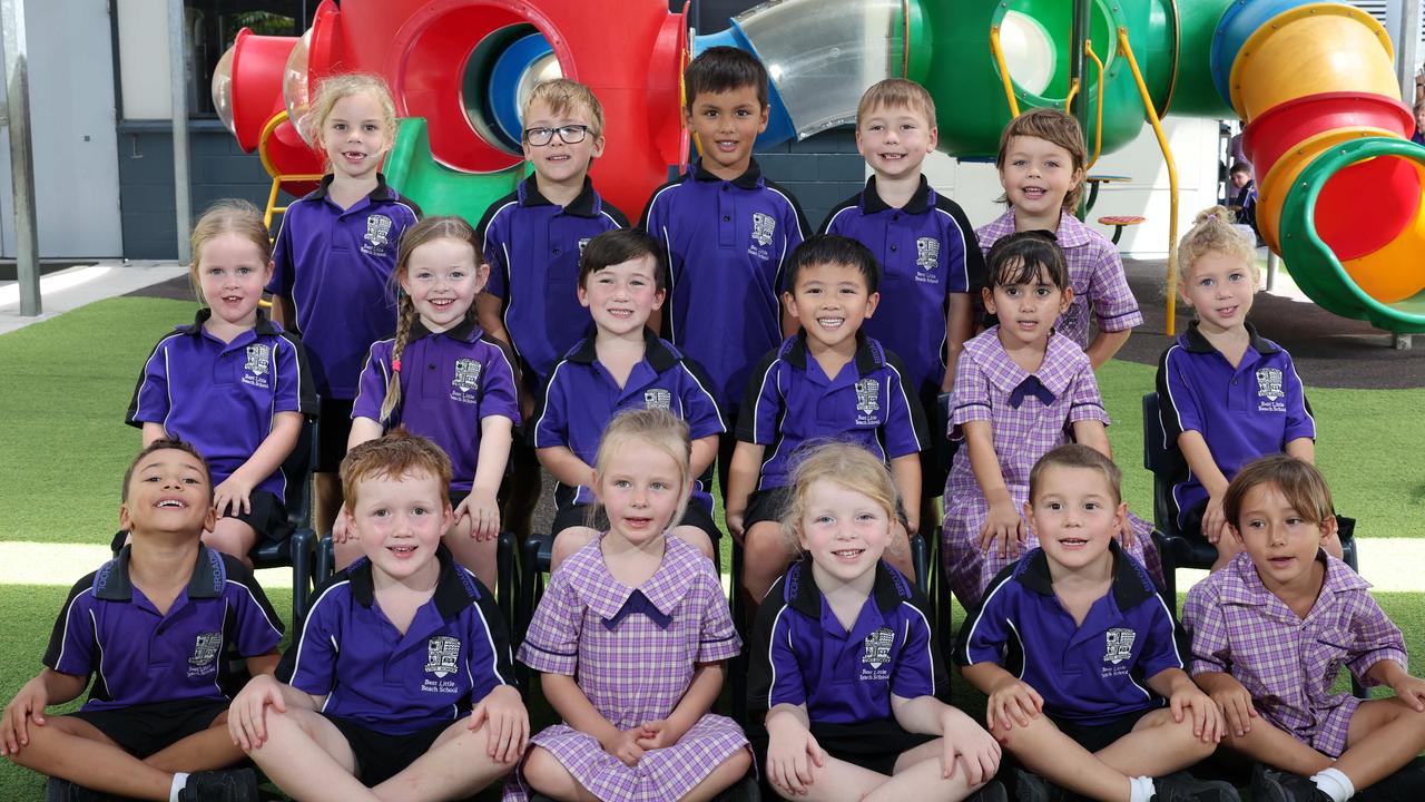 My First Year: Broadbeach State School Prep J. Front Row: Noah, Walter, Kaia, Chloe, Nehemiah, Luca. Middle row: Bowie, Marlie, Joseph, Luke, Sophia, Rada. Back row: Mae, Kai, Rafael, Sasha, Benjamin. Picture: Glenn Hampson