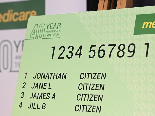 CANBERRA, AUSTRALIA, NewsWire Photos. JANUARY 29 2024: Minister for Health and Aged Care Mark Butler holds a press conference to launch the commemorative 40th anniversary Medicare card at Parliament House in Canberra. Picture: NCA NewsWire / Martin Ollman