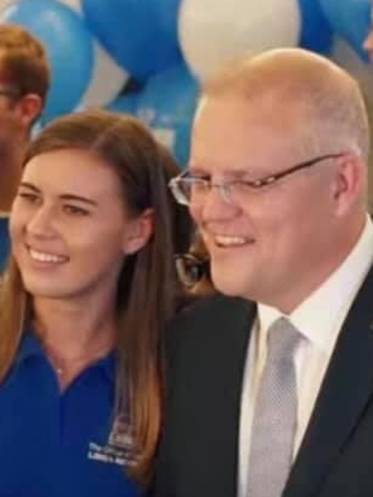 Ms Higgins with Scott Morrison.