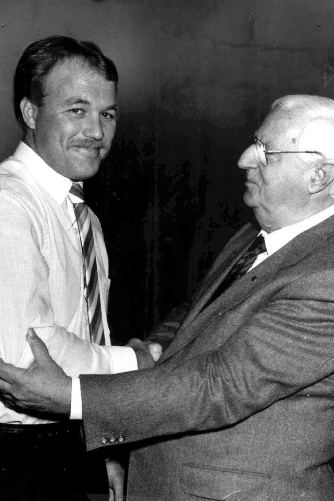 Wally Lewis with Ron McAuliffe