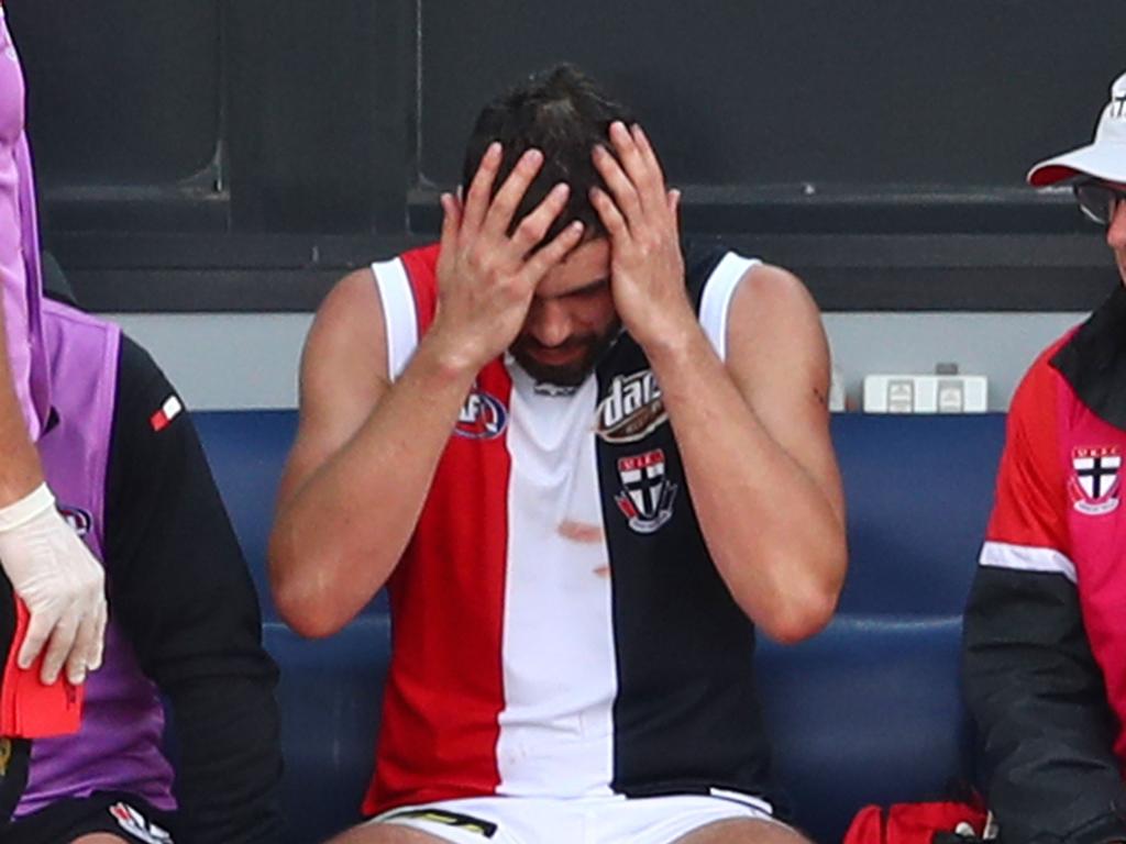 McCartin after being concussed in 2019.