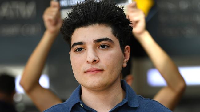 University of Queensland student and activist Drew Pavlou. (AAP Image/Dan Peled)