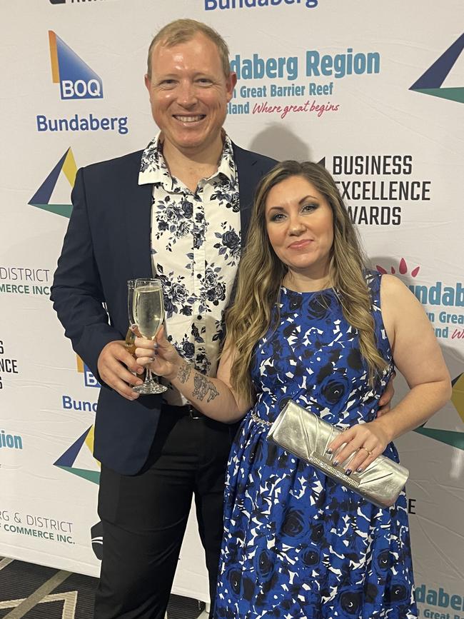 Candace and Geoff Augutis enjoyed the 2023 Bundaberg & District Business Excellence Awards.