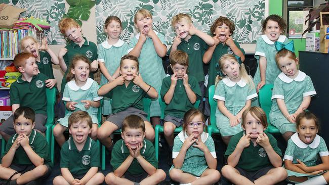 Our Lady Star of the Sea Prep R Back row: Noah Rundell, Rafael Bampfield, Lottie Pemberton, Imogen Mullen, Teddy Stevens, Leonardo Coffetti, Sunny Rollins. Middle row: Rory Beshara, Ella McQuitty, Arlo Osment, Bodhi Reynolds, Poppy Carter, Evie Lester. Front row: Edward Reynolds, Sidney Bruce, Edward Dalton, Layla Allbutt, Noah McCluskey, Cleo Bapaume.