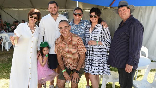 Yarra Valley Cup 2024. Emilia Prestia, Isla, Mario Muto, Gaetano Prestia, Stewart Jenkinson, Simone Jenkinson and Troy Muto. Picture: David Smith