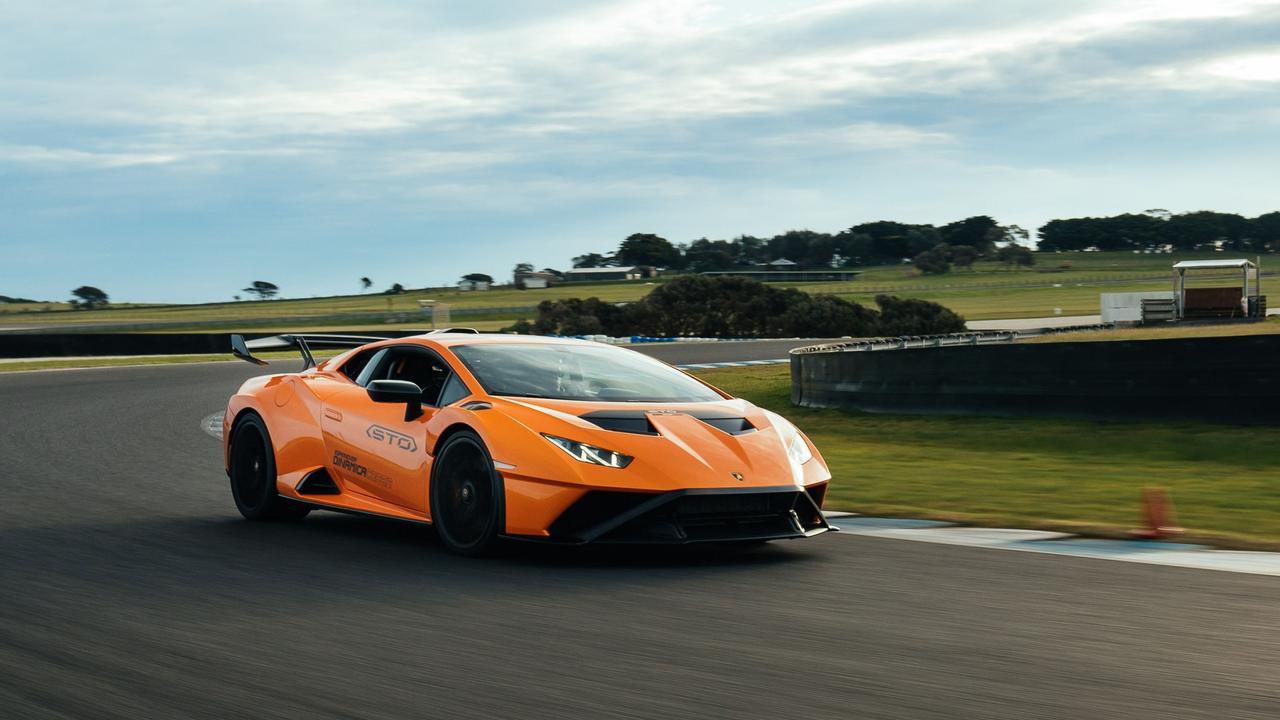 The Lamborghini Huracan STO produces serious downforce.