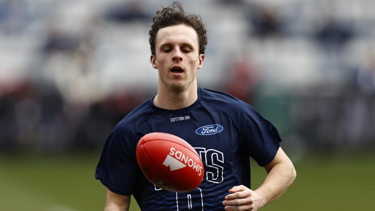 The Cats love Max Holmes’ run out of defence. Picture: Darrian Traynor/Getty Images