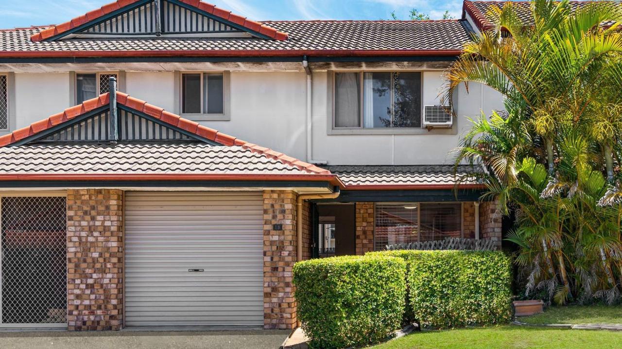 Brisbane’s top performing unit market was Woodridge, where three-bedroom townhouses like recently sold 15/17 Marlow St can cost $485,000.