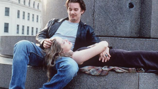 Ethan Hawke and Julie Delpy in Before Sunrise. Picture: Advertiser Library