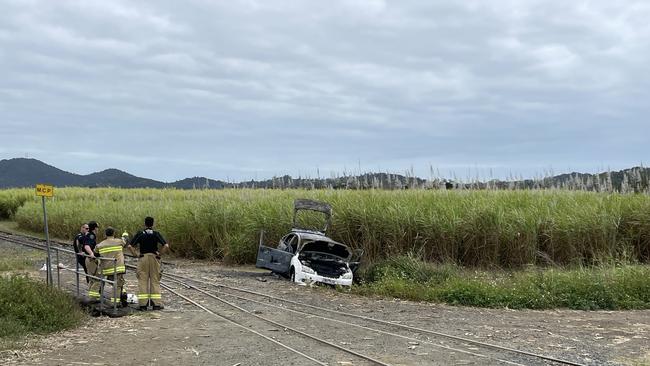 The tracks have been closed to rail traffic so the car cane be removed.