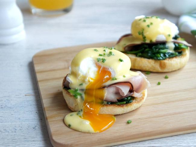 Eggs Benedict is a weekend favourite.