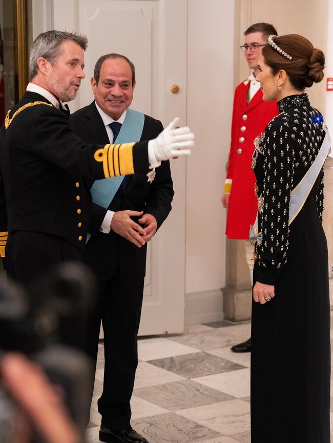 Queen Mary wore the new tiara with a black dress and simple chignon. Picture: Instagram/Kongehuset