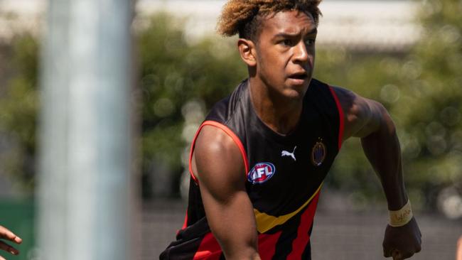 Cairns footy sensation Masie Mosby was part of the – Flying Boomerangs who played a World Game Day match in Melbourne. Picture: AFL Photographer Riley Lockett/AFL Photos