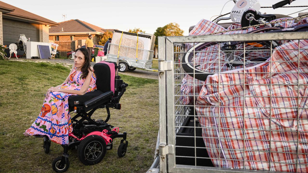 Queensland disability advocate Alyce Nelligan is calling for drastic changes to tenancy laws after her family were evicted from their rental home, Friday, May 23, 2025. Picture: Kevin Farmer