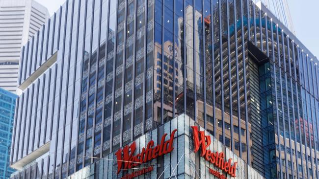 SYDNEY, AUSTRALIA - NewsWire Photos, October 29 2024. GENERIC. Inflation. Shopping. Retail. Economy. Cost of living crisis. Westfield sign above Pitt Street Mall. Picture: NewsWire / Max Mason-Hubers